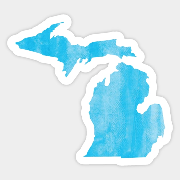 Michigan blue watercolor Sticker by emilystp23